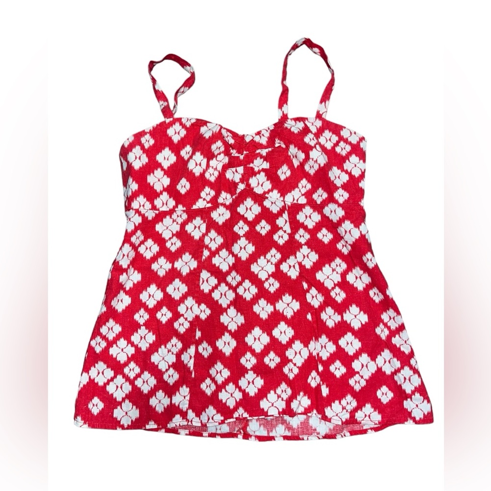 Patagonia Red/White Top Size 4